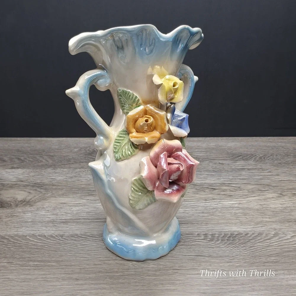 Vintage‎ Lusterware Flower Vase - 8 3/4